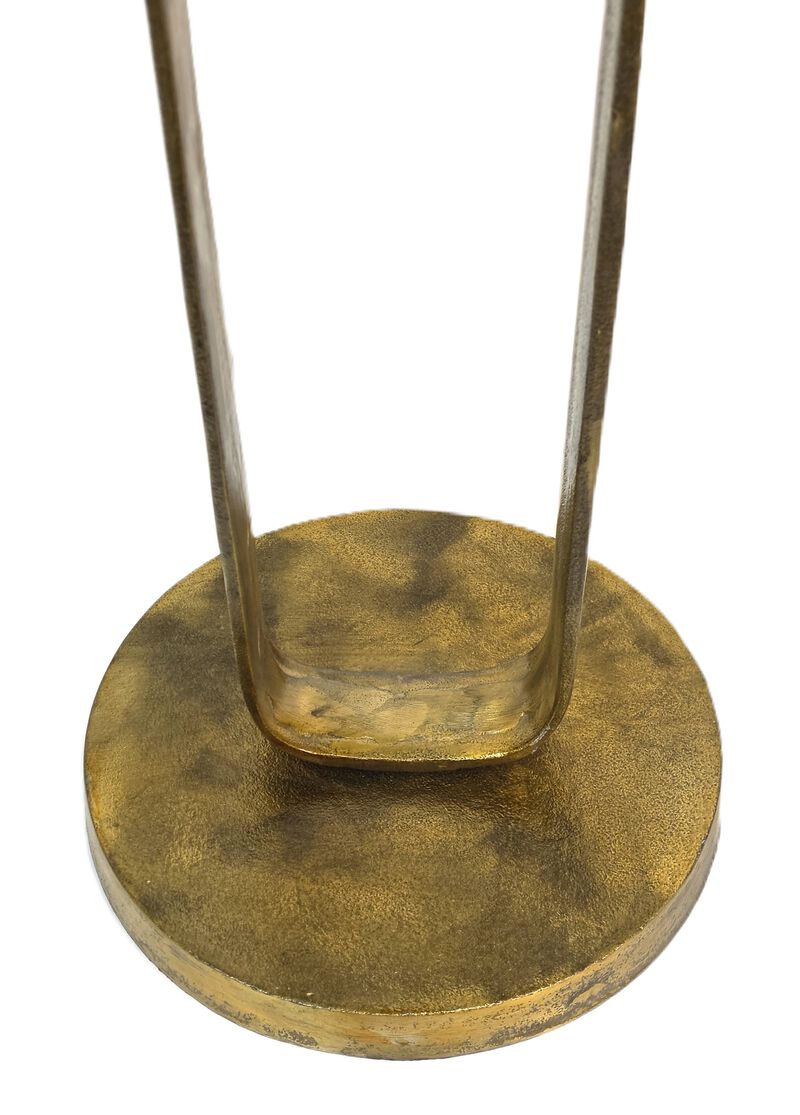 MonoLoop Round End Table Brass Antique image number 3