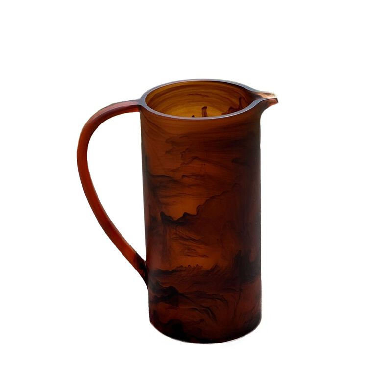 Resin White Swirl Pitcher