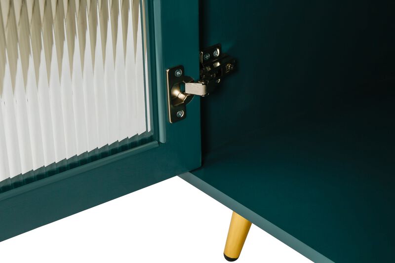 TV Stand with Storage Cabinet & Adjustable Shelves Modern Entertainment Center for Living Room