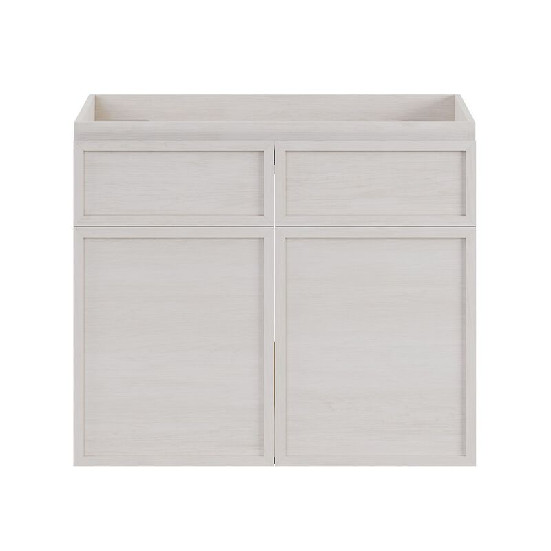 St. Tropez 24" Wall-Mounted Bathroom Vanity Cabinet without Top in White Oak image number 0