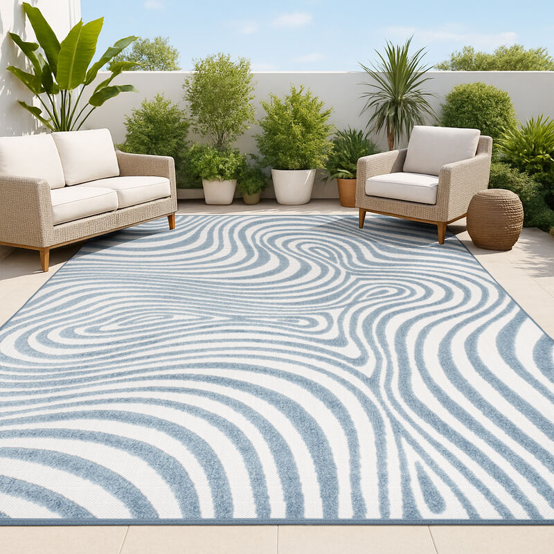 Maribo Abstract Groovy Striped Area Rug