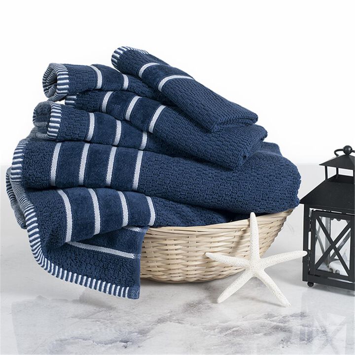 Lavish Home  6 Piece Combed Cotton Towel Set,