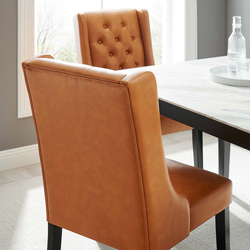 Baronet Button Tufted Vegan Leather Dining Chair image number 7