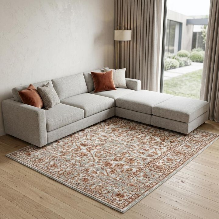 HomeRoots Floral Area Rug