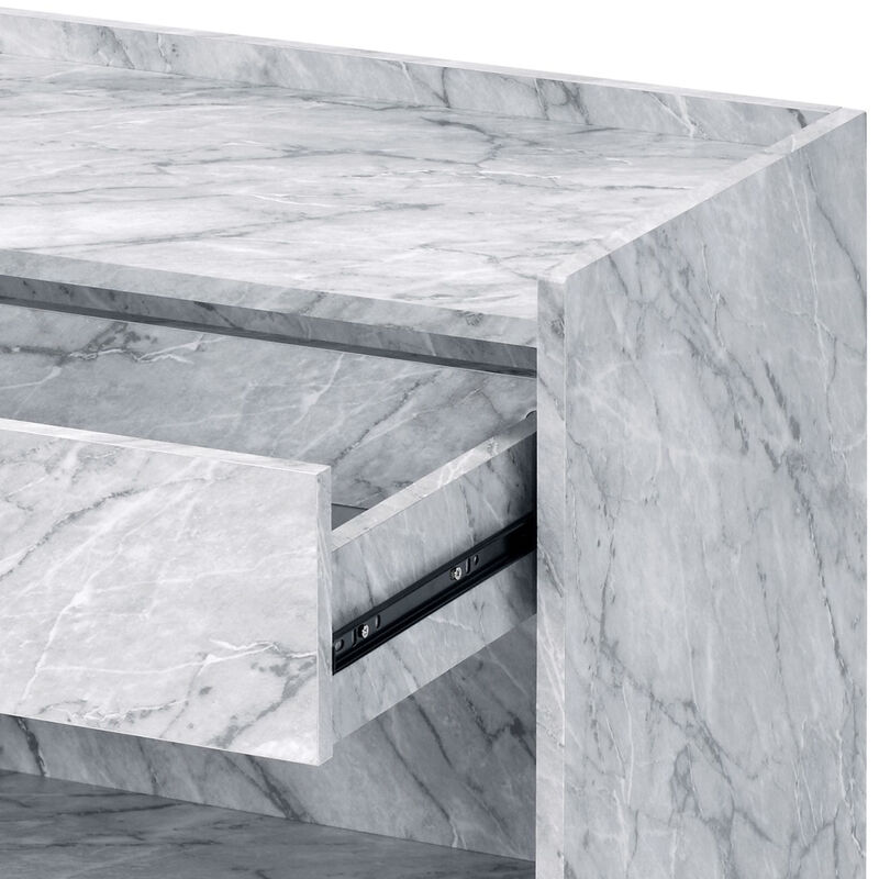 Contemporary White Accent Table image number 9