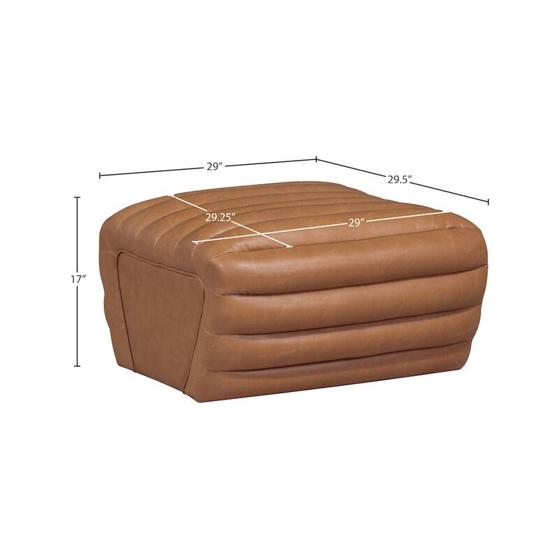 Meridian Furniture Vega Vegan Leather Ottoman