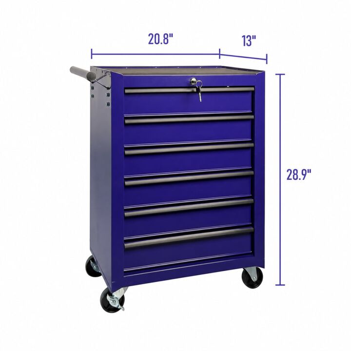 ELEMENT ACE Rolling 6-Drawer Metal Tool Chest with Ball Bearing Slides, Sturdy Steel Workshop Garage Mobile Organization Station