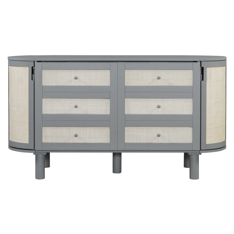 Merax Modern Woven Design Murphy Bed with Hidden Storage