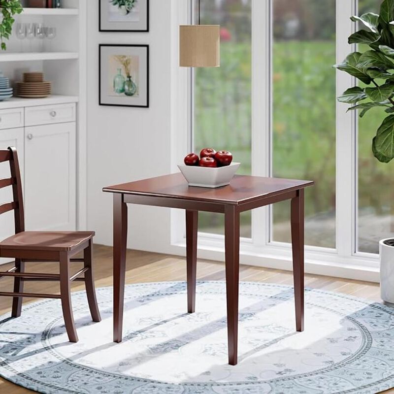 Groveland Square Dining Table, Shaker Leg, Antique Walnut Finish