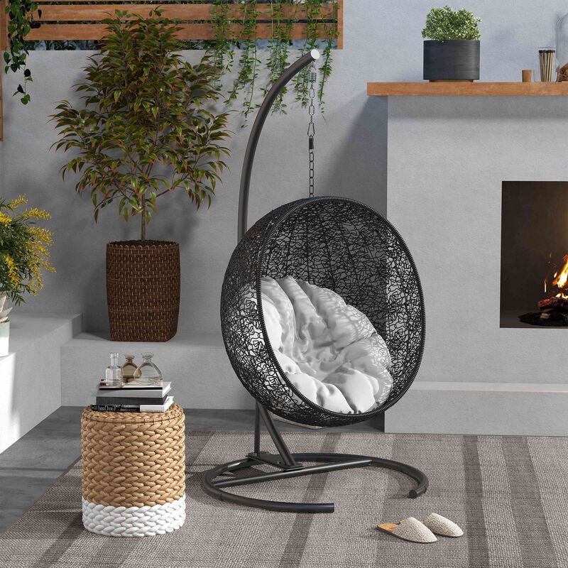 Hivvago Hanging Hammock Chair Stand with Round Base image number 1