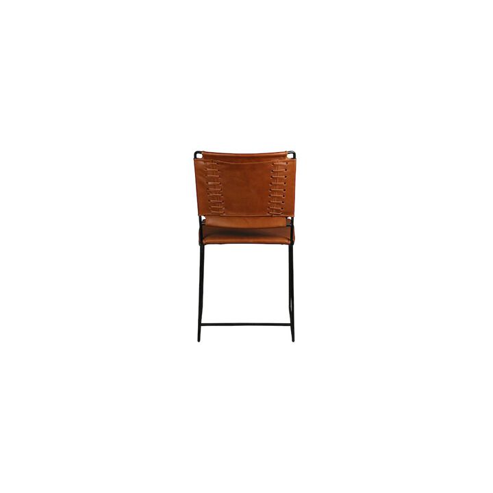 Porter Designs Toluca Leather Dining Chair, Brown (Set of 2)
