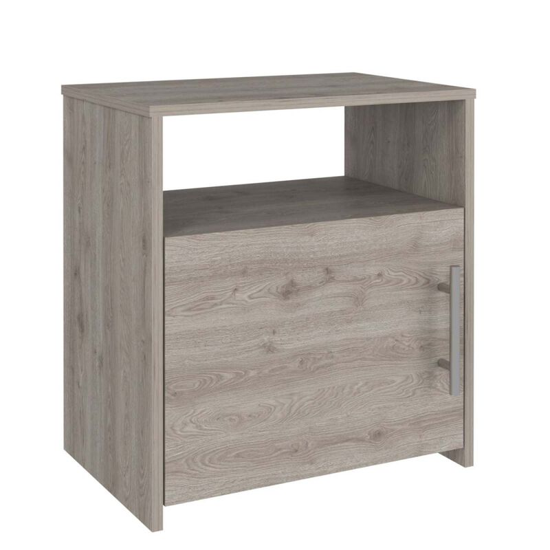 Streamdale Omaha Nightstand with Door, Shelf & Metal Handle
