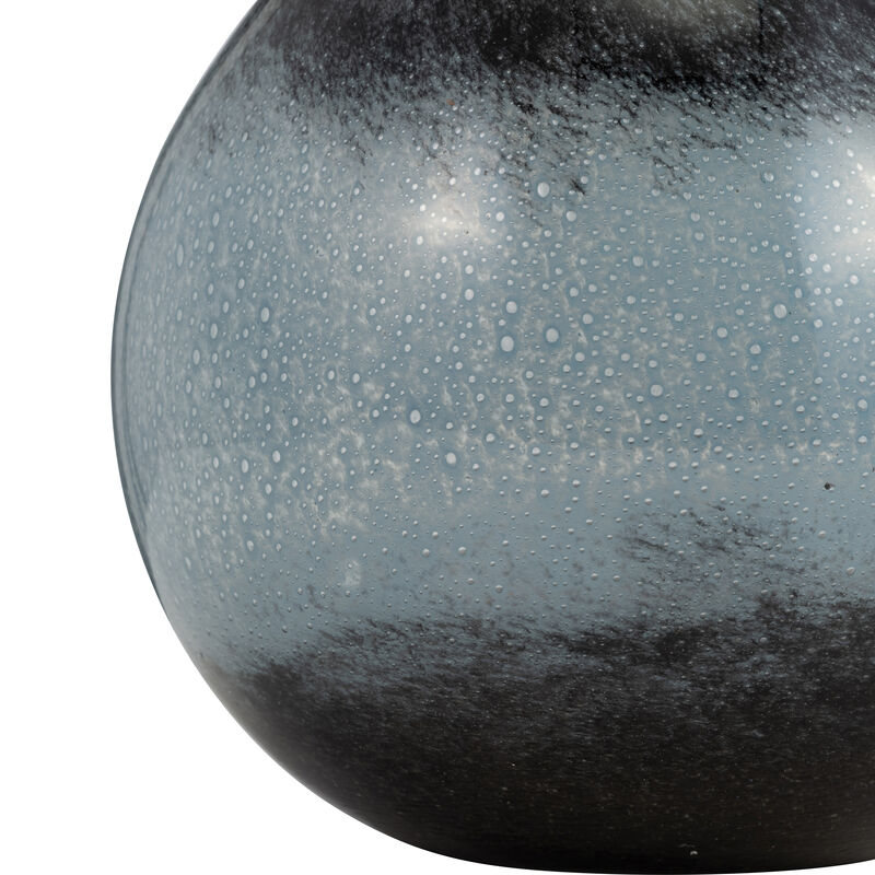 Glass, 12" Vase Blue Ombre image number 3