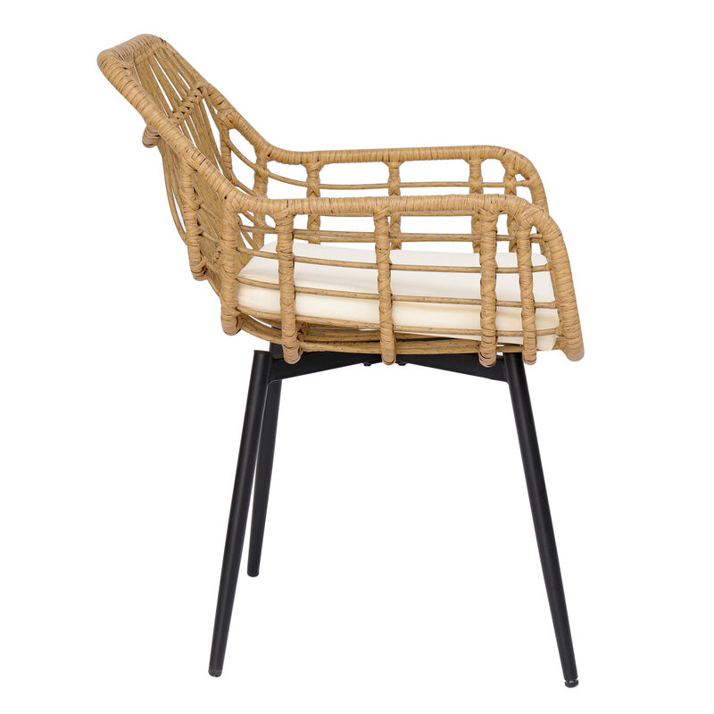 Set of 2 Chairs with Metal Legs