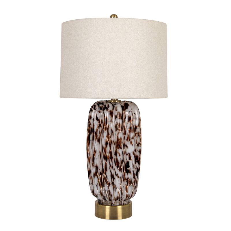 Art Glass Table Lamp with Gold Base image number 4