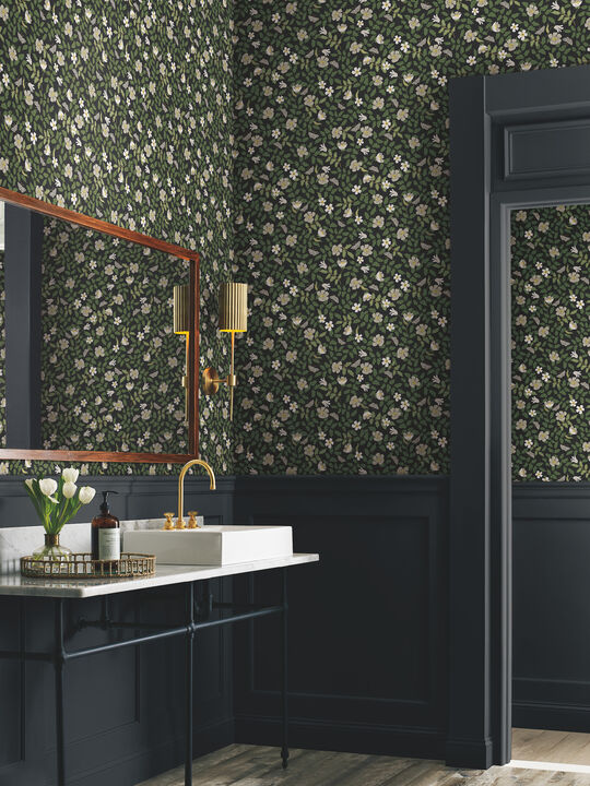 Primrose Off White & Black Peel & Stick Wallpaper