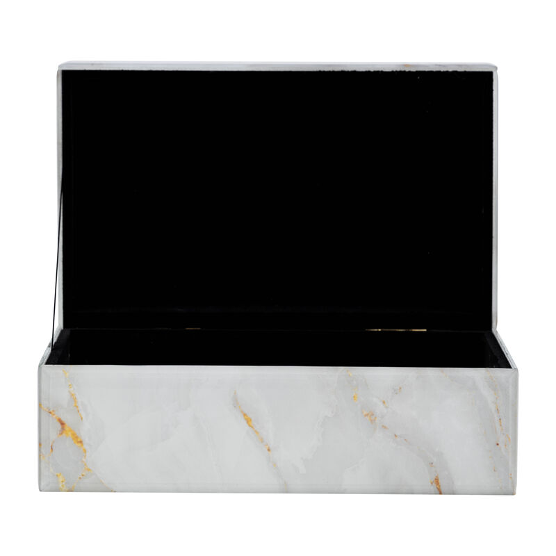 White & Gold Wood Decorative Box