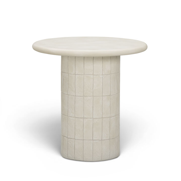 Fafo Beige Indoor/Outdoor Concrete Side Table