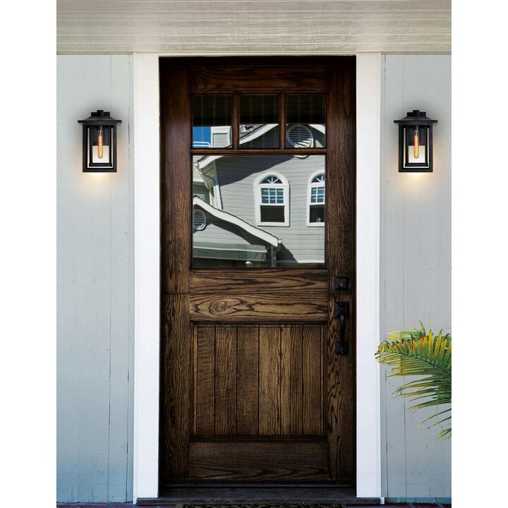 CWI Lighting Winfield 1 Light Black Outdoor Wall Light