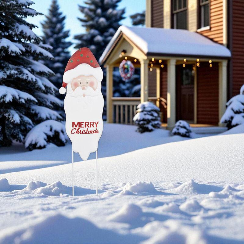 Christmas Santa Garden Stake  &ndash; Festive Outdoor Decoration for Yard, Walkway, or Porch Display