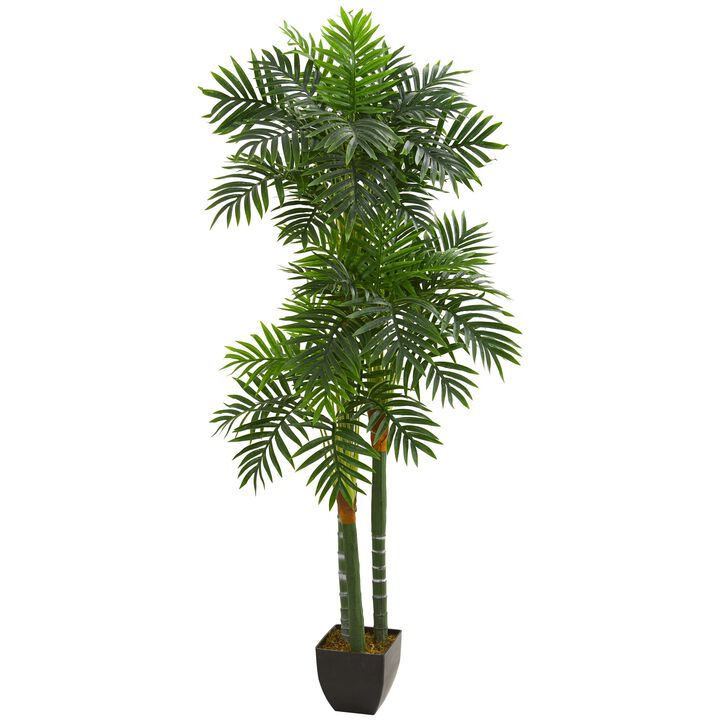 HomPlanti 5.5 Feet Triple Areca Palm Artificial Tree