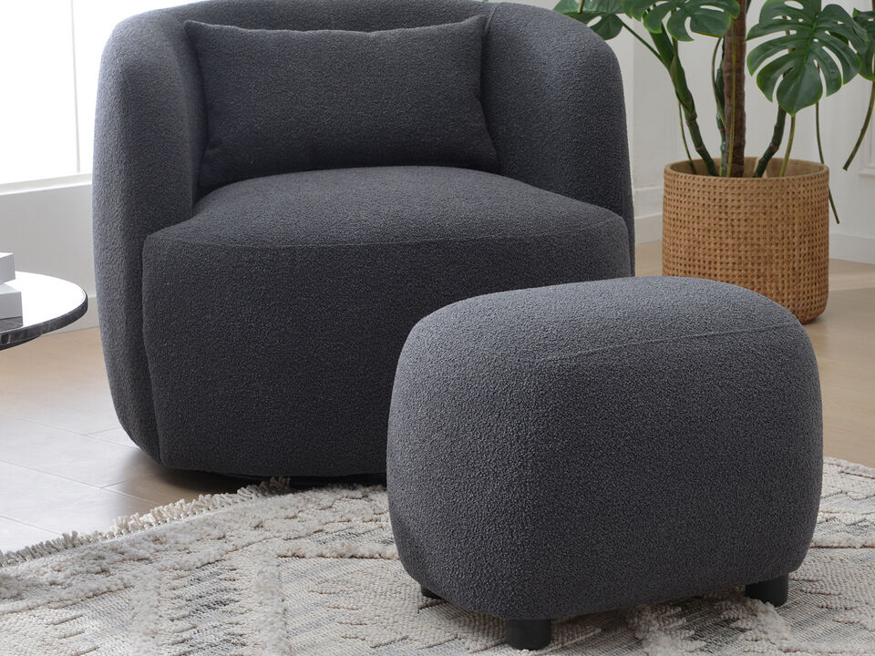 Elmer Bouclé Ottoman