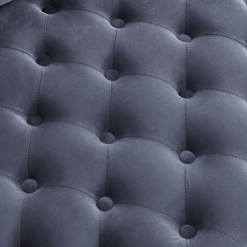 Merax Velvet Upholstered Swivel Chair for Living Room