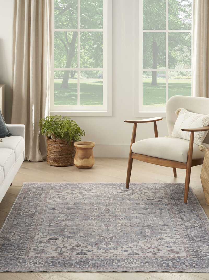 Machine Washable Series 1 SR104 Gray 6' x 9' Rug