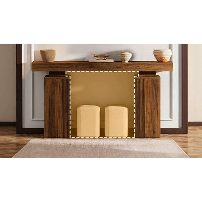 Tribesigns Farmhouse Wood Console Table image number 3