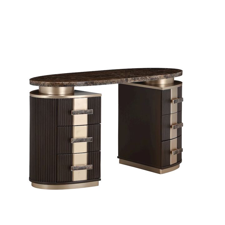 Michael Amini West Kensington Vanity - Medium Espresso