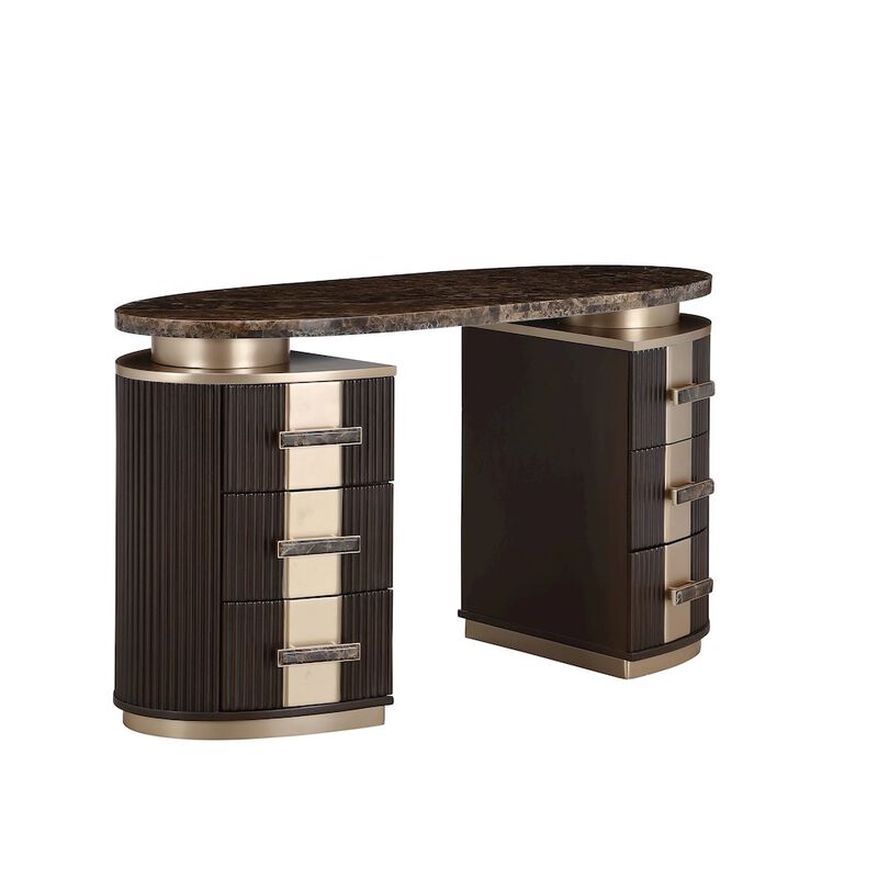 Michael Amini West Kensington Vanity - Medium Espresso