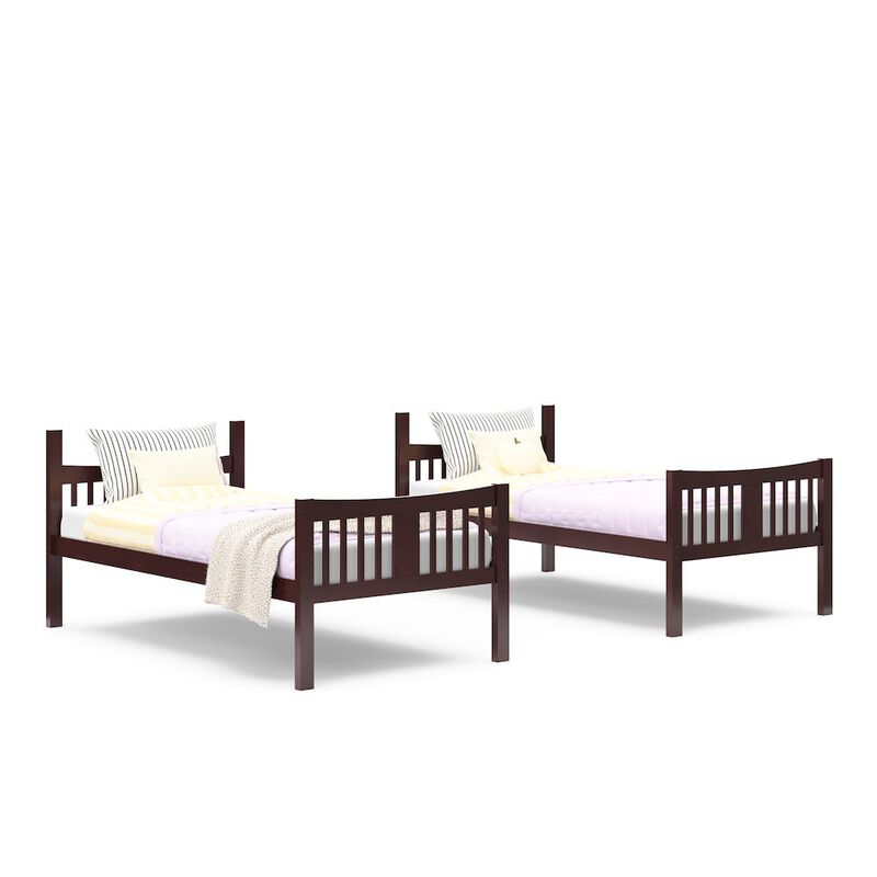 Storkcraft Caribou Twin-over-Twin Bunk Bed (Espresso)