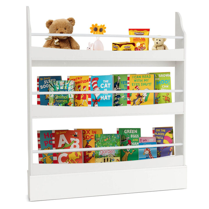 3-Tier Bookshelf with 2 Anti-Tipping Kits for Books and Magazines