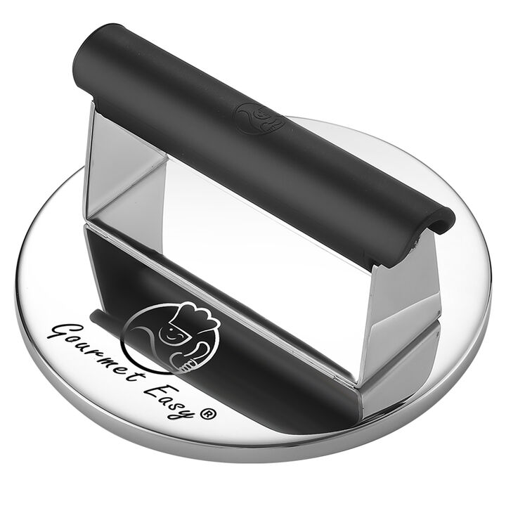 2lb Smash Burger Press Stainless Steel, Burger Smasher for Griddle Heat Resistant Handle, Hamburger Press