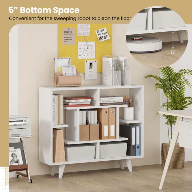 Hivvago Geometric Bookcase with Anti-Tipping Kit and Storage Shelving Unit