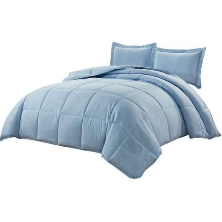 Reversible Microfiber Down Alternative Comforter Set with Pillow Shams
