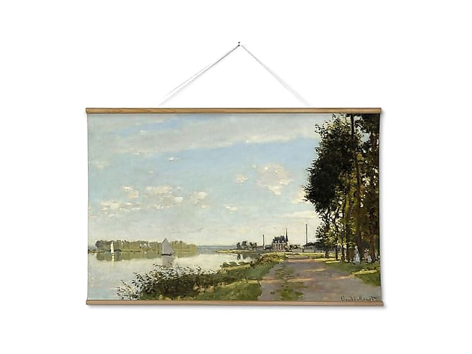 36 X 54 Inch Extra Large Canvas Scroll Wall Art Vintage Coastal Sailboat Hang