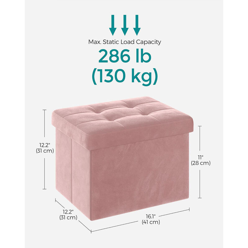 Foldable Storage Ottoman Bench for Space-Saving and Versatile Use