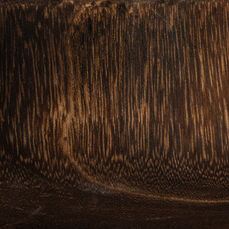 Round Paulownia Wood Decorative Bowl, Marbled Brown Finish image number 4