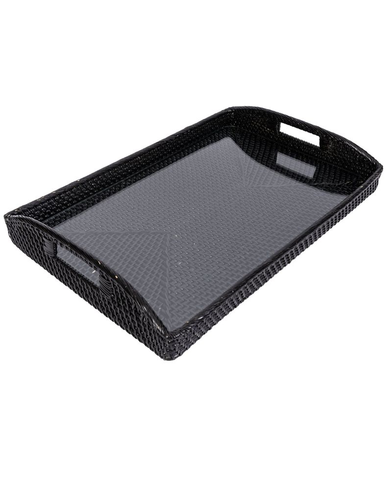 Saboga Home&trade; Rectangular Tray with Glass Insert image number 0