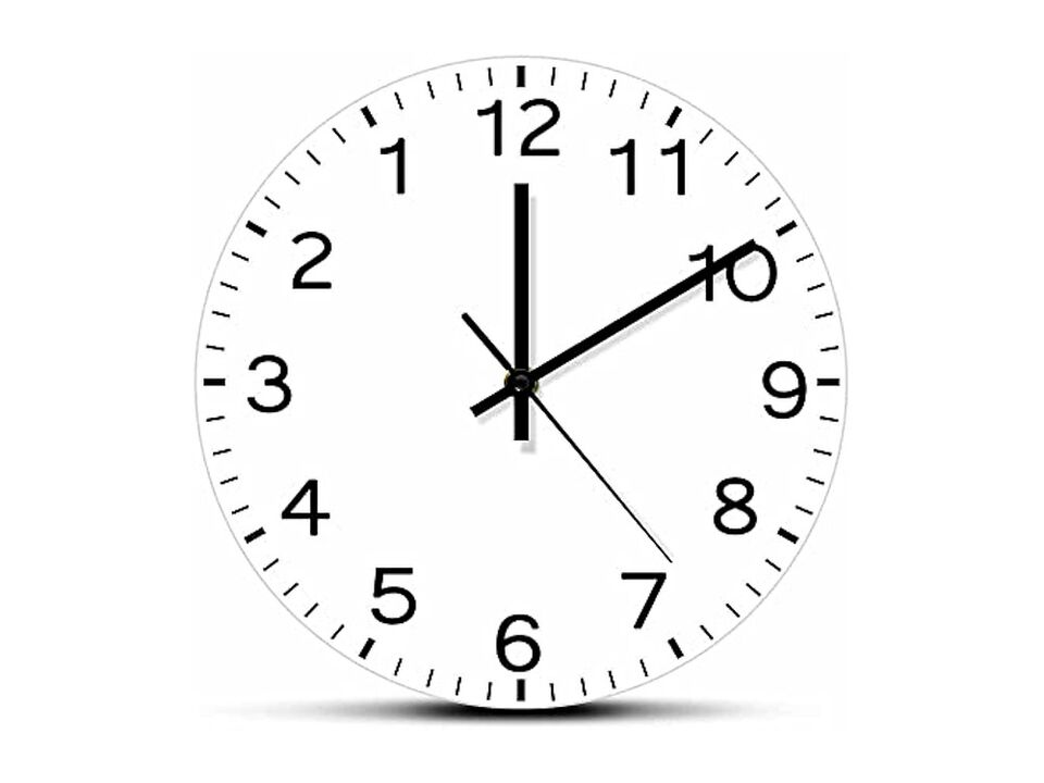 Run Backwards Arabia Anticlockwise Reverse Wall Clock 12 Inch Silent Acrylic