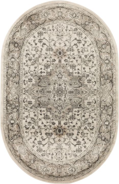 HomeRoots Medallion Power Loom Distressed Area Rug