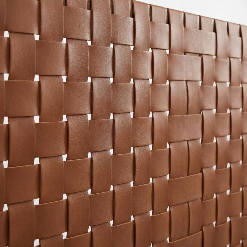 Vegan Leather Full Headboard with Texturedand Durable Frame image number 4
