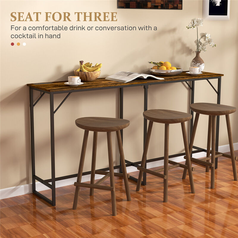 Adjustable Height Bar Table, Perfect for Kitchen Island, Dining, or Home Bar