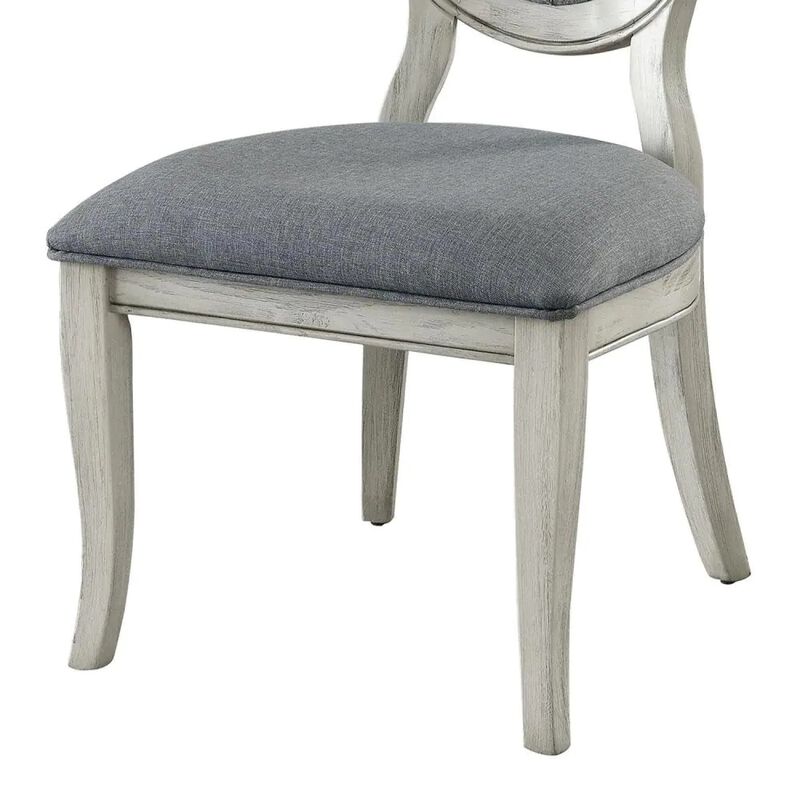 Streamdale Transitional Antique White & Gray Side Chairs, Set of 2 image number 6