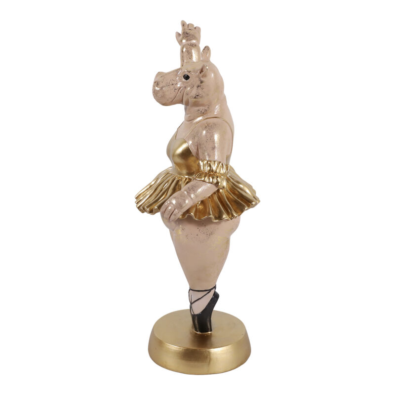 16x7" Ballerina Hippo, Gold image number 4