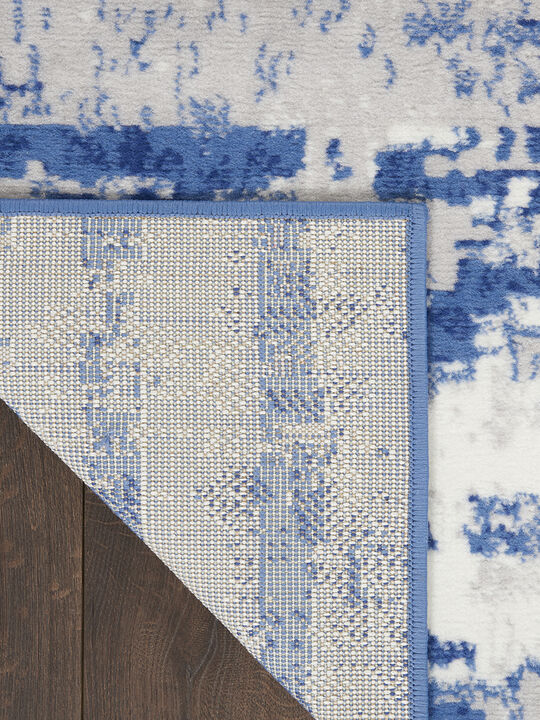 Whimsicle WHS06 Ivory/Navy 2' x 8' Rug