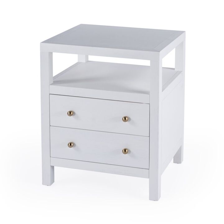 Butler Specialty Nora 2-Drawer Nightstand, White