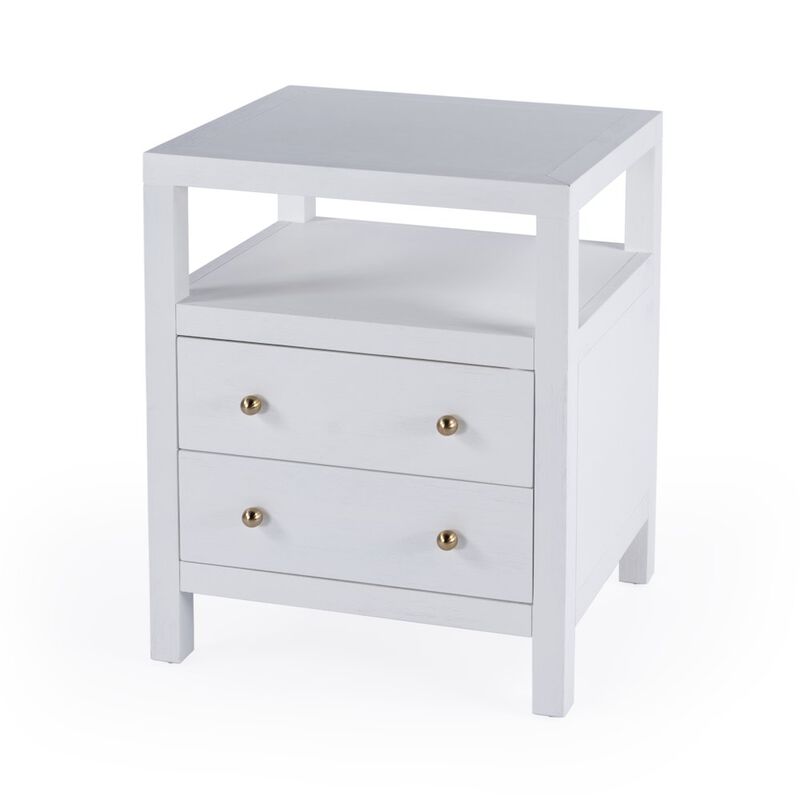 Butler Specialty Nora 2-Drawer Nightstand, White