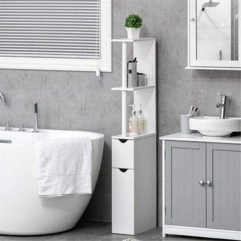 Bathroom Storage Cabinet with Doors & Shelves for Space-Saving Organization & Stylish D&eacute;cor